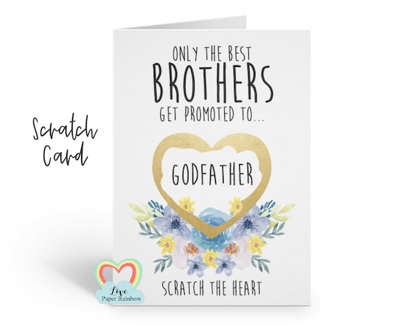 godfather card, godfather scratch card, will you be my godfather card, only the best brothers get promoted to godfather, godfather quote