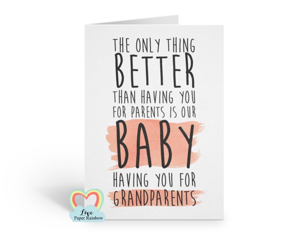 you're going to be grandparents card, baby announcement card, baby reveal card, pregnancy announcement, I'm pregnant