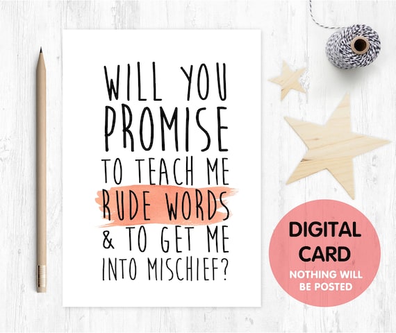 funny godfather card, will you be my godfather, funny godmother card, funny godmother card, teach me rude words and get into mischief