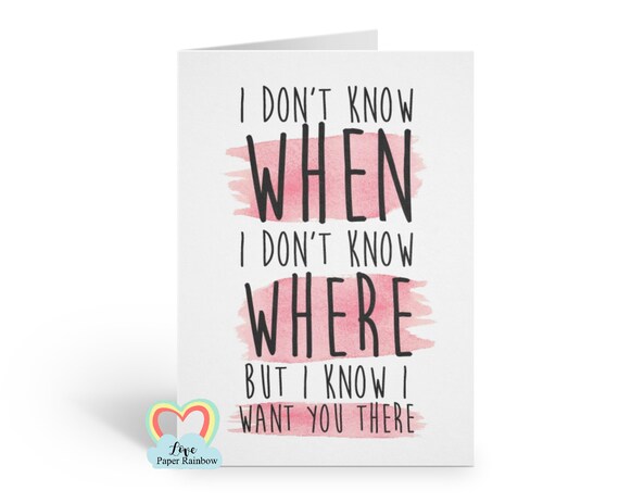 will you be my bridesmaid, maid of honour card, i don't know when i don't know where but I know i want you there, chief bridesmaid