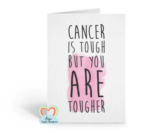cancer card, cancer is tough but you are tougher, cancer support card, chemo card, chemotherapy card, you beat cancer, cancer survivor card