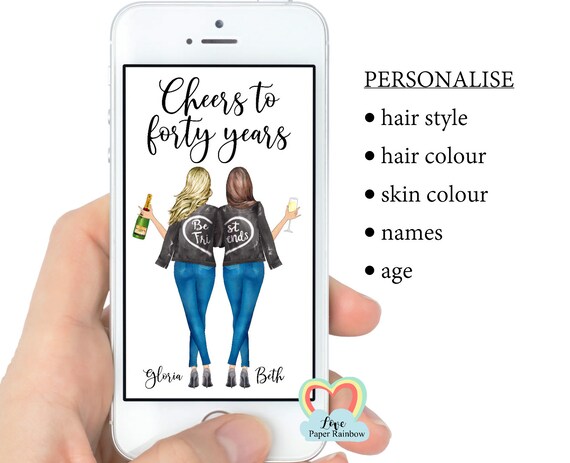 electronic birthday card, digital birthday card, custom birthday e-card, 40th birthday sms, 40th birthday digital card, best friend birthday