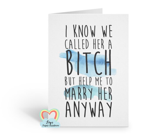 funny best man card, funny groomsman card, will you be my best man, will you be my groomsman, best man card, groomsman card, bitch