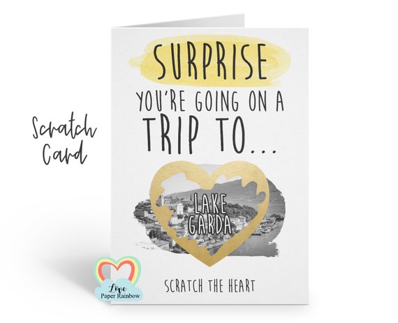 Lake Garda surprise trip scratch card | you're going to Italy | Lake Garda scratch card | Lake Garda card