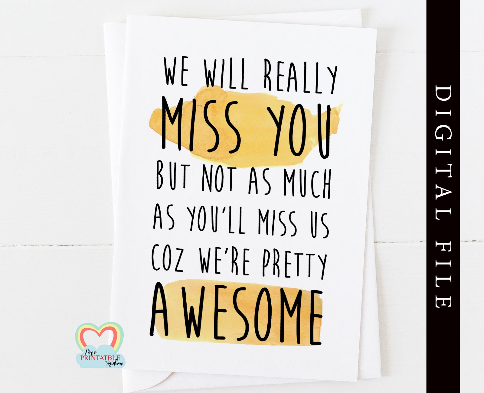 Going Away Card Printable - Printable Templates