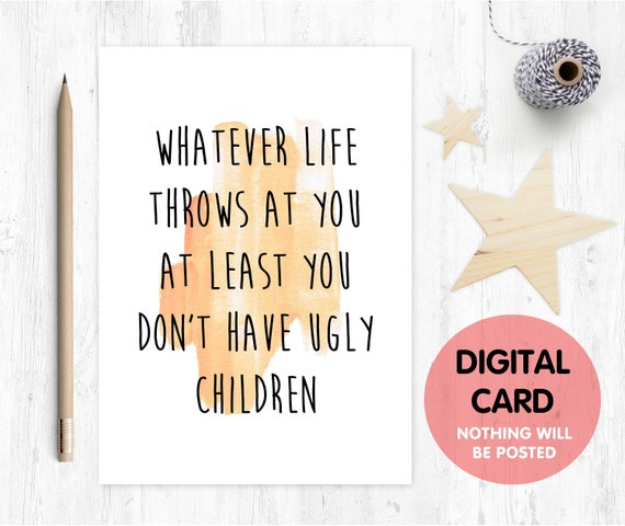 funny mother's day card printable mother's day card printable father's day card printable mom birthday card printable dad birthday card