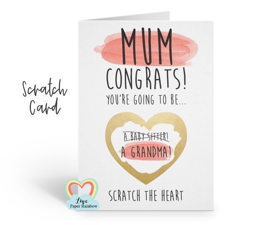 you're going to be a grandma nanny nana nanna grany scratch card i'm pregnant funny pregnancy announcement grandma reveal granny card