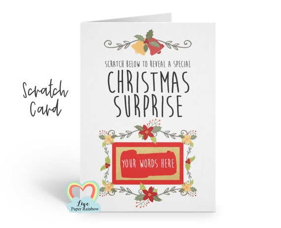christmas scratch card christmas surprise baby reveal christmas card scratch off personalised christmas card christmas gift pregnancy