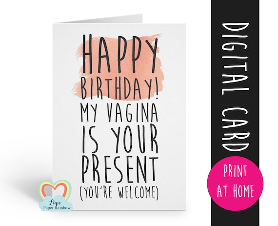 printable birthday card, rude birthday card, naughty birthday card, sexy birthday card, boyfriend birthday card, husband birthday card