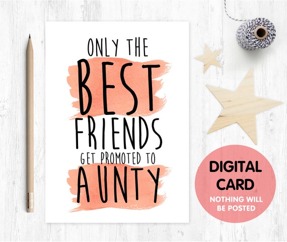 PRINTABLE pregnancy announcement only the best friends get promoted to aunty i'm pregnant instant download you're going to be an aunty