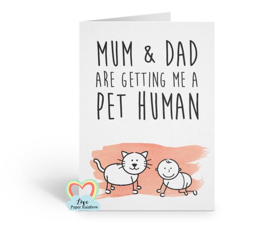 funny pregnancy announcement, mum and dad are getting me a pet human, pregnancy reveal from the cat, you're going to be grandparents, aunty