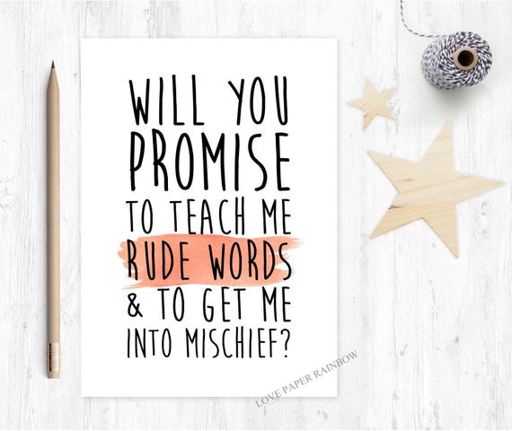 funny godfather card, will you be my godfather, funny godmother card, funny godmother card, teach me rude words and get into mischief