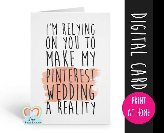 PRINTABLE bridesmaid card, will you be my bridesmaid printable, funny bridesmaid card, bridesmaid proposal printable, digital download