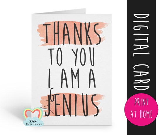 PRINTABLE teacher appreciation card, funny teacher card, thanks teacher card, teacher appreciation printable, instant download card