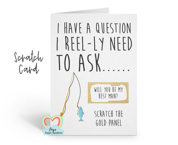 fishing best man card, best man scratch card, will you be my best man, usher card, usher scratch card, will you be my usher, proposal