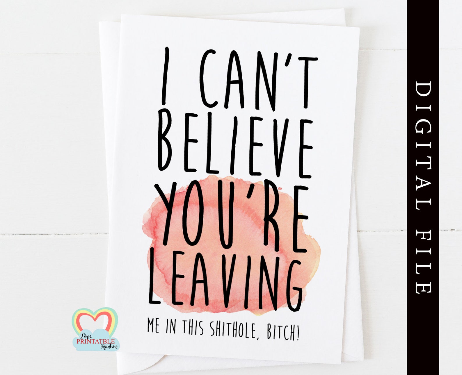 Goodbye Card Printable Coworker Leaving Card Instant Download Etsy ...