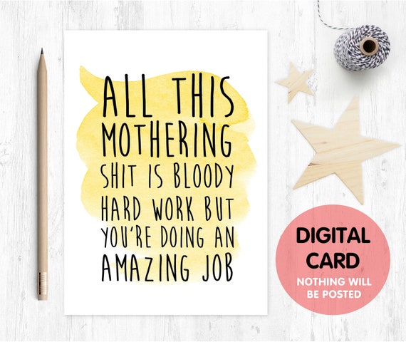 PRINTABLE mother's day card, funny mother's day card, first mother's day card printable, 1st mother's day card, first time mum