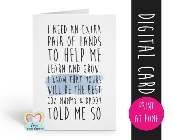 PRINTABLE will you be my godfather card, printable godfather card, godfather poem, godfather proposal, godfather card digital