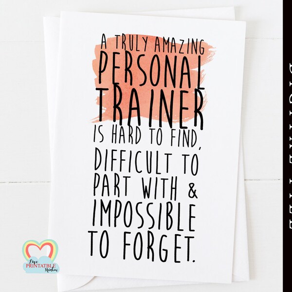 Personal Trainer Thank You Cards Etsy Canada