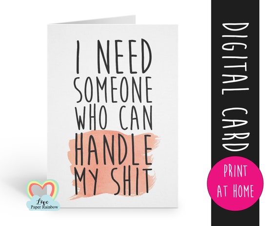 PRINTABLE bridesmaid card will you be my bridesmaid digital download funny maid of honor proposal instant download personal attendant