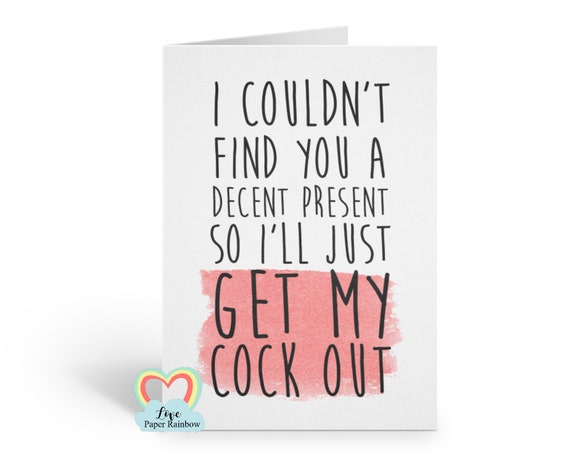filthy girlfriend naughty cum boyfriend rude birthday card adult