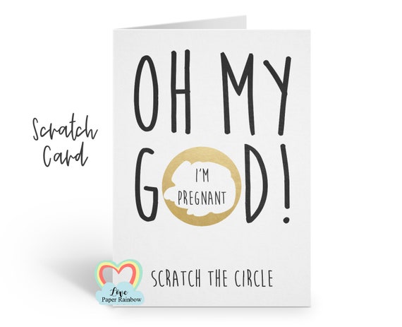 I'm pregnant scratch card, funny pregnancy reveal, pregnancy announcement, pregnancy scratch card, you're going to be a daddy, OMG Oh my god