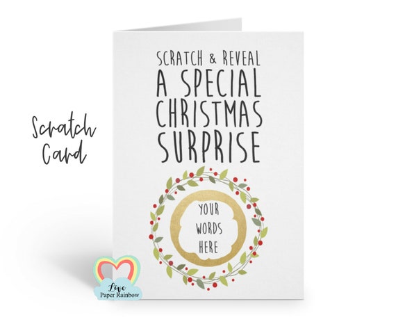 christmas scratch card christmas surprise baby reveal christmas card scratch off personalised christmas card christmas gift pregnancy