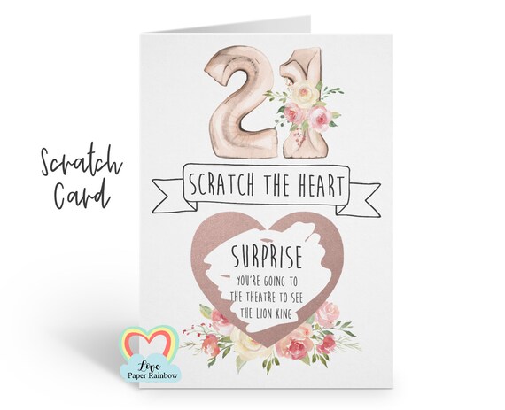 21st birthday scratch card | personalised 21st birthday card | scratch and reveal 21st birthday | 21st birthday gift | surprise trip 21st