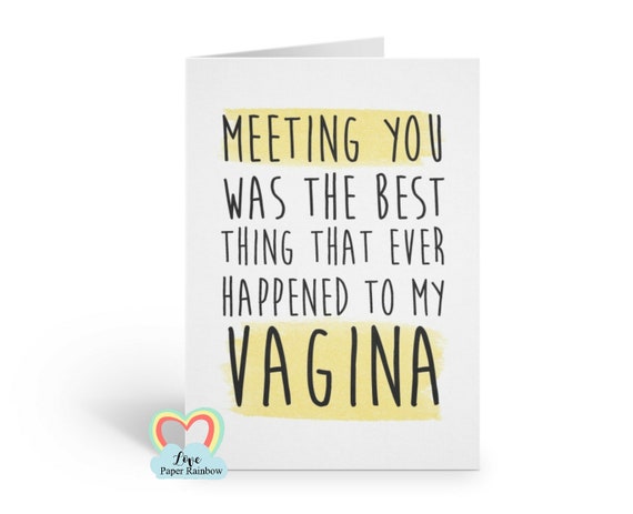 Rude Birthday Card For Husband, LGBT Card, Funny Anniversary, Boyfriend Anniversary, Cheeky, Girlfriend, Valentines Day Card for Him, Vagina