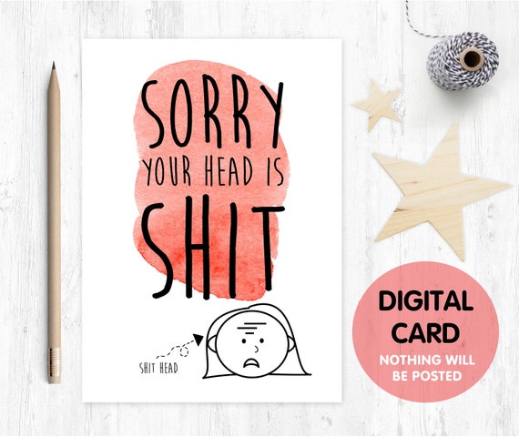 migraine, headache, headache card, migraine card, get well soon card, sore head, brain tumour, brain operation, brain surgery