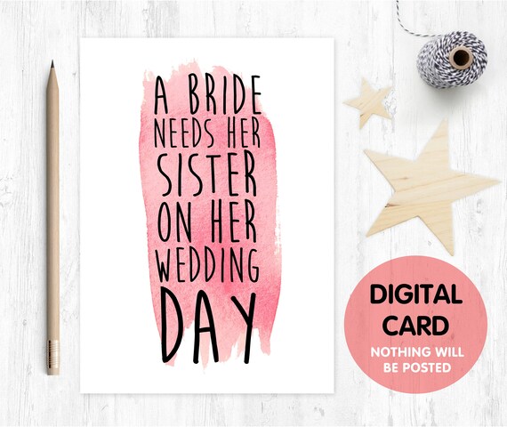 PRINTABLE bridesmaid card, will you be my bridesmaid printable, sister bridesmaid card, bridesmaid proposal printable, digital download