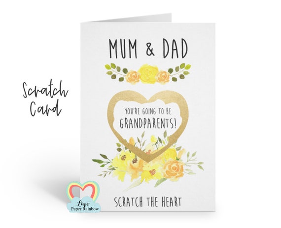 i'm pregnant, pregnancy reveal, pregnancy announcement, pregnancy scratch card, i'm pregnant scratch card, you're going to be grandparents