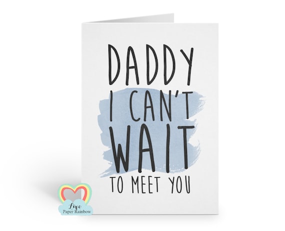 daddy to be card, to daddy from bump, you're going to be a daddy, i can't wait to meet you daddy, pregnancy announcement, father's day card