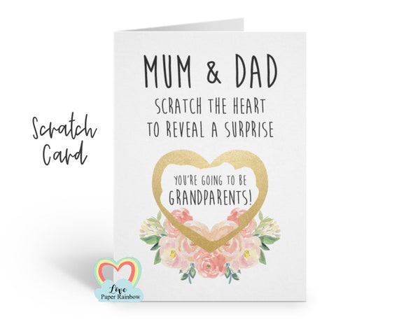 i'm pregnant, pregnancy reveal, pregnancy announcement, pregnancy scratch card, i'm pregnant scratch card, you're going to be grandparents