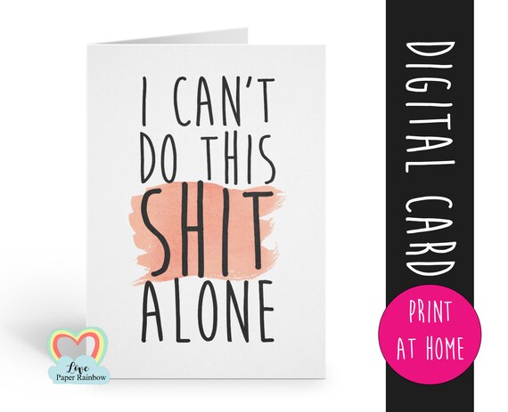 PRINTABLE bridesmaid card, will you be my bridesmaid printable, funny bridesmaid card, bridesmaid proposal printable, digital download