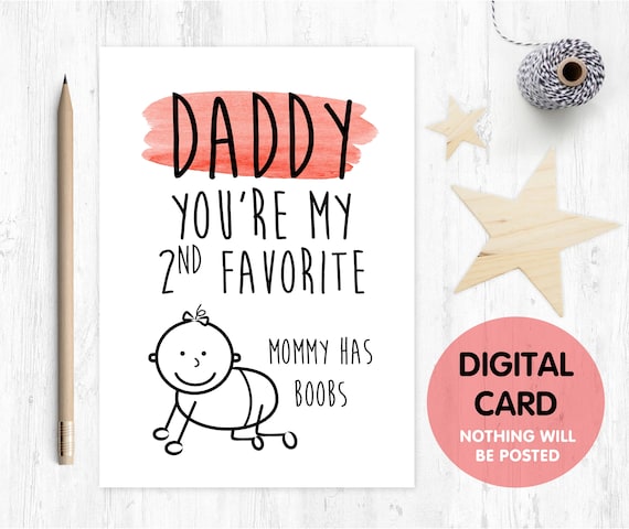 PRINTABLE father's day card digital download funny father's day card instant download funny 1st father's day card printable daddy favorite