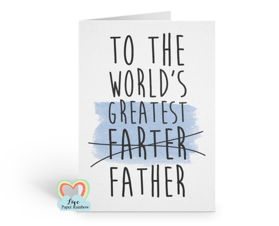 funny father's day card happy farters day to the world's greatest farter funny dad birthday card fart father's day card dad fart