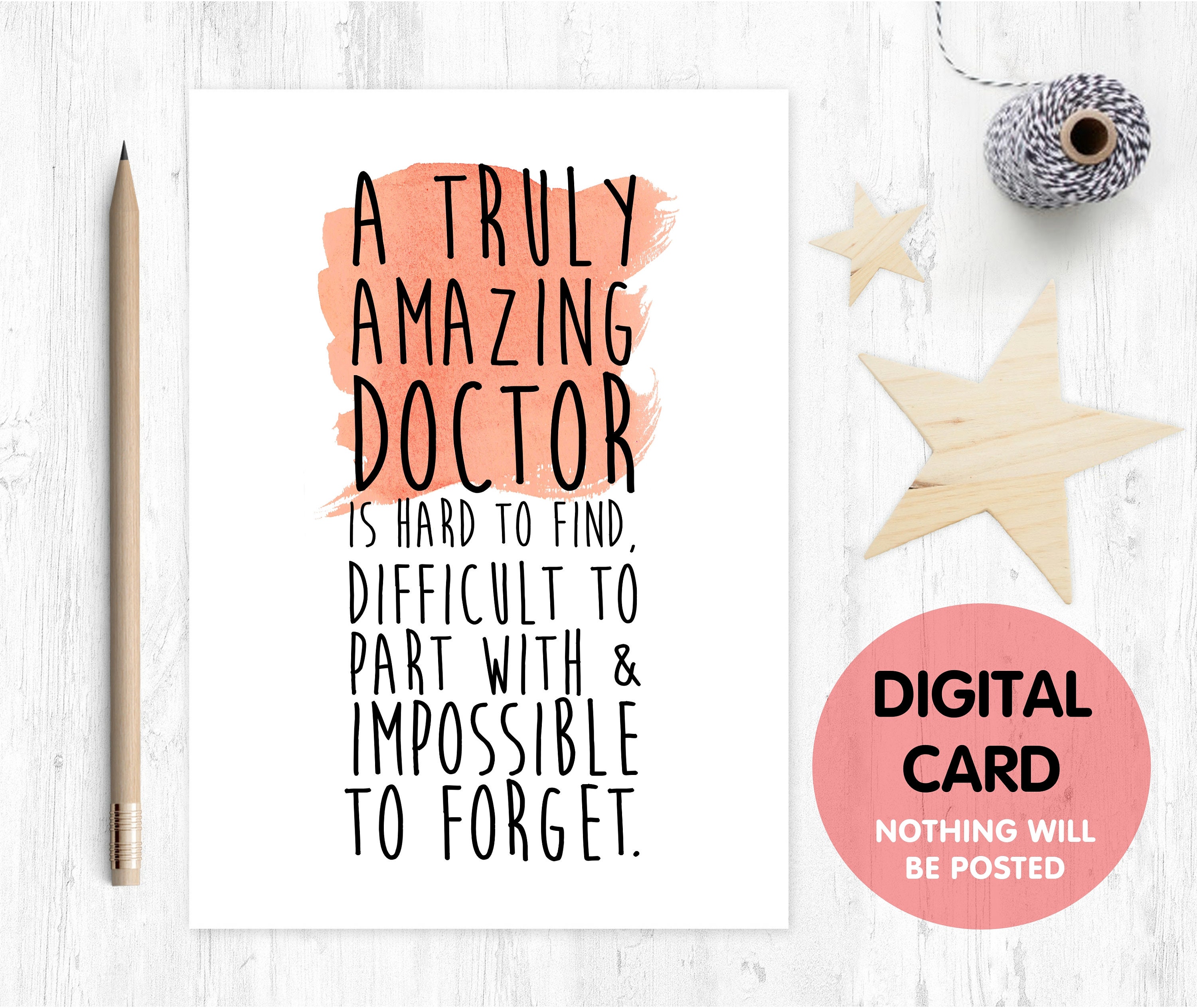 doctor card printable doctor retirement card instant download doctor