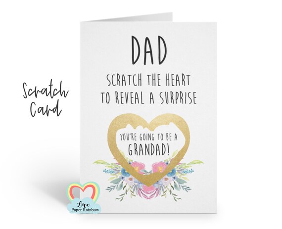 i'm pregnant, pregnancy reveal, pregnancy announcement, pregnancy scratch card, i'm pregnant scratch card, you're going to be a grandad