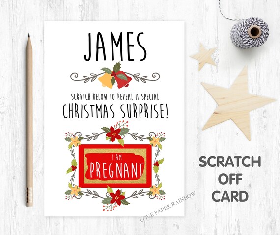 i'm pregnant christmas card pregnancy reveal scratch card christmas you're going to be a daddy scratch card christmas surprise pregnancy