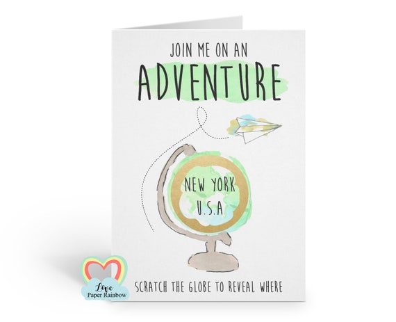 surprise trip scratch card | we're going on holiday | scratch and reveal | join me on an adventure | birthday scratch card | christmas