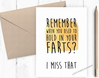funny valentines card, funny anniversary card, fart anniversary card, fart valentines card, funny boyfriend card, fart card, hold farts in