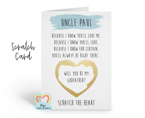 Personnalise Parrain Carte Parrain Citation Sera T Il Mon Etsy