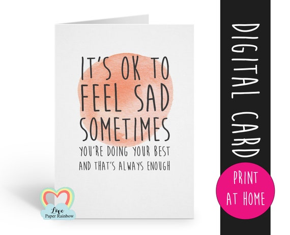PRINTABLE thinking of you, positive quote, motivational quote, new mum card, in sympathy card, encouragement card, motivational card