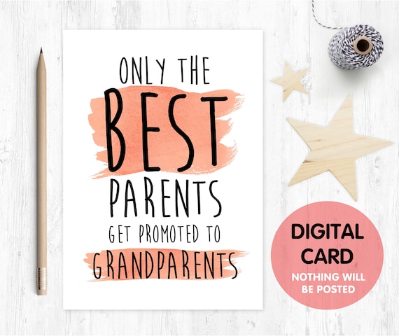 PRINTABLE pregnancy reveal, I'm pregnant, you're going to be grandparents, only the best parents get promoted to grandparents, baby reveal