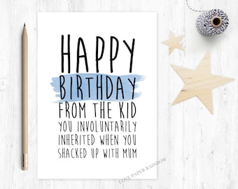 stepdad birthday card, funny stepdad birthday card, stepfather birthday card, funny stepfather birthday card