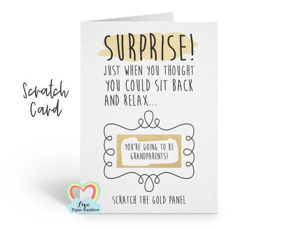 i'm pregnant, pregnancy reveal, pregnancy announcement, pregnancy scratch card, i'm pregnant scratch card, you're going to be grandparents