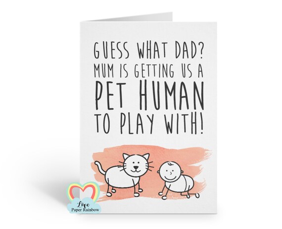 i'm pregnant, pregnancy reveal, pregnancy announcement, you're going to be a daddy, from the cat, funny pregnancy announcement, pet human