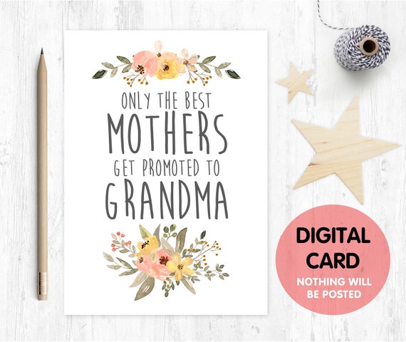 PRINTABLE pregnancy reveal, you're going to be a grandma, only the best mums get promoted to grandma, I'm pregnant, baby reveal