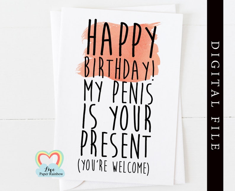 Printable Birthday Card Rude Birthday Card Girlfriend | Etsy